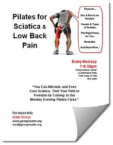 Sciatica Pilates Class Flyer