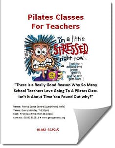 Stressed Teachers Pilates Class Flyer
